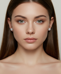 Solitaire Halo Stud Earring