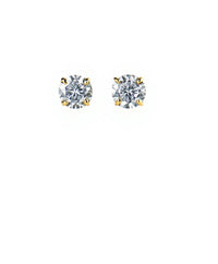 Luxury Gold Studs Earrings 4ctw 6ctw carats