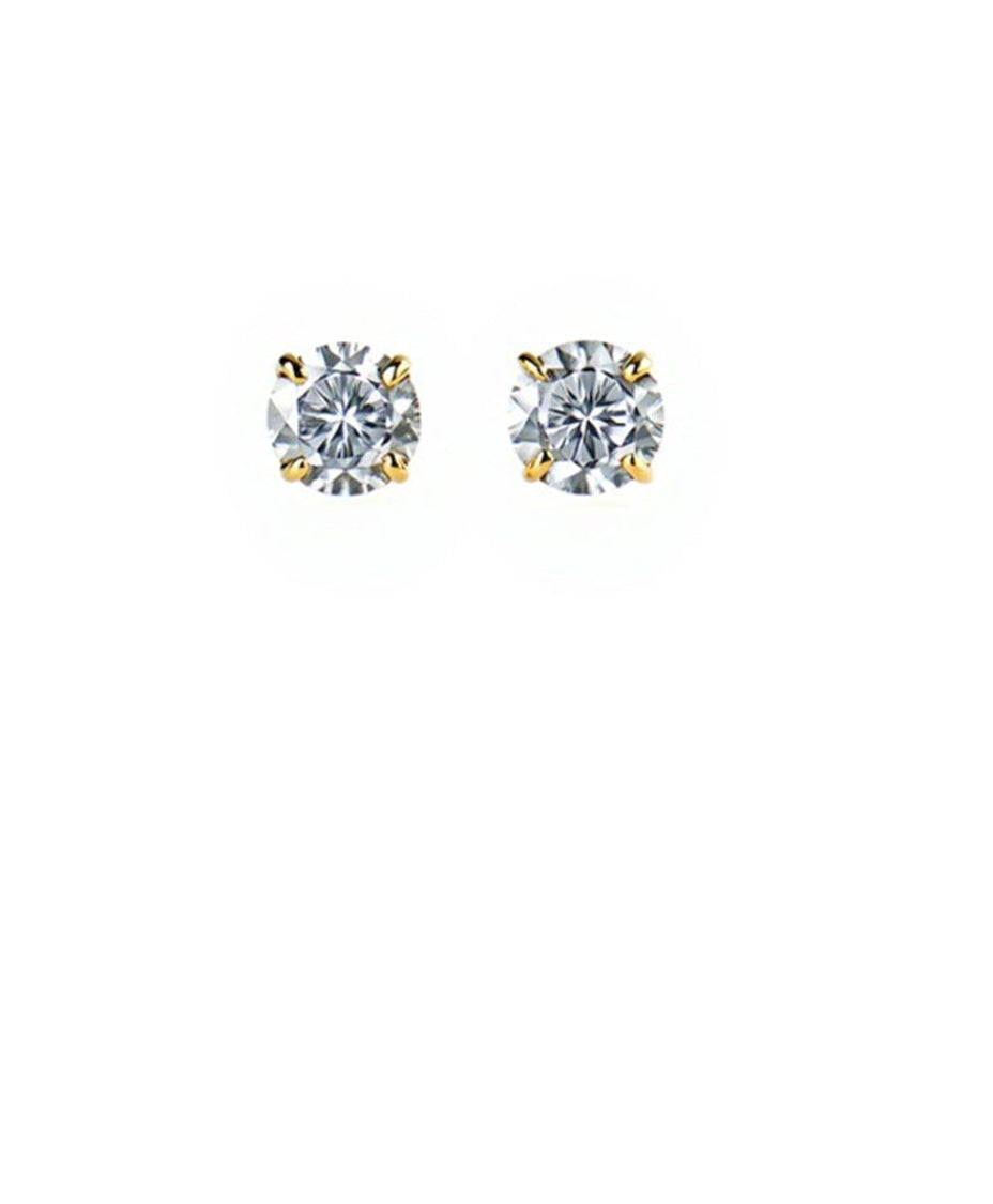 Luxury Gold Studs Earrings 4ctw 6ctw carats