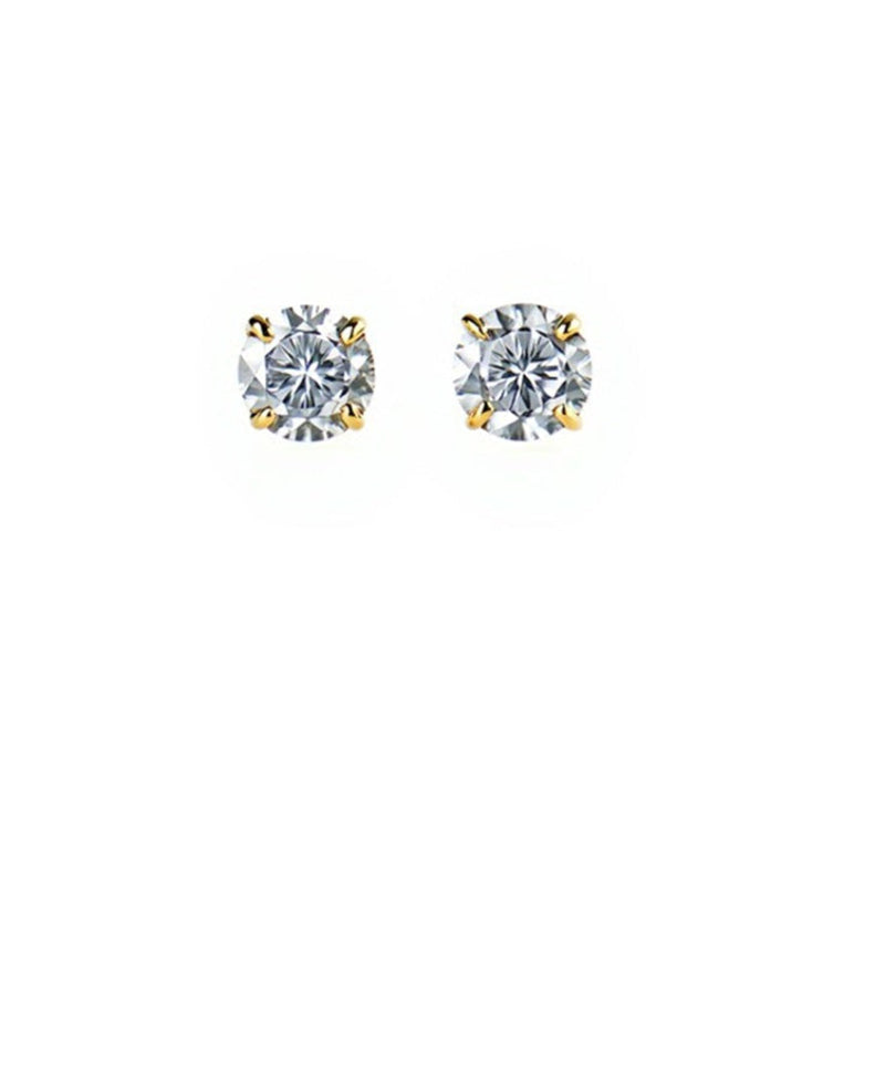 Luxury Gold Studs Earrings 4ctw 6ctw carats