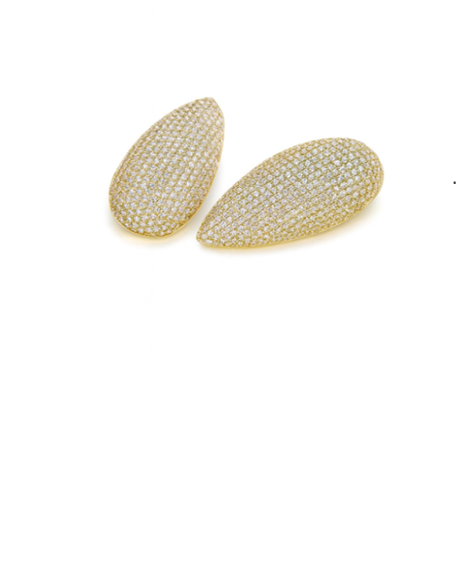 Crystal Paved Teardrop Earring Studs