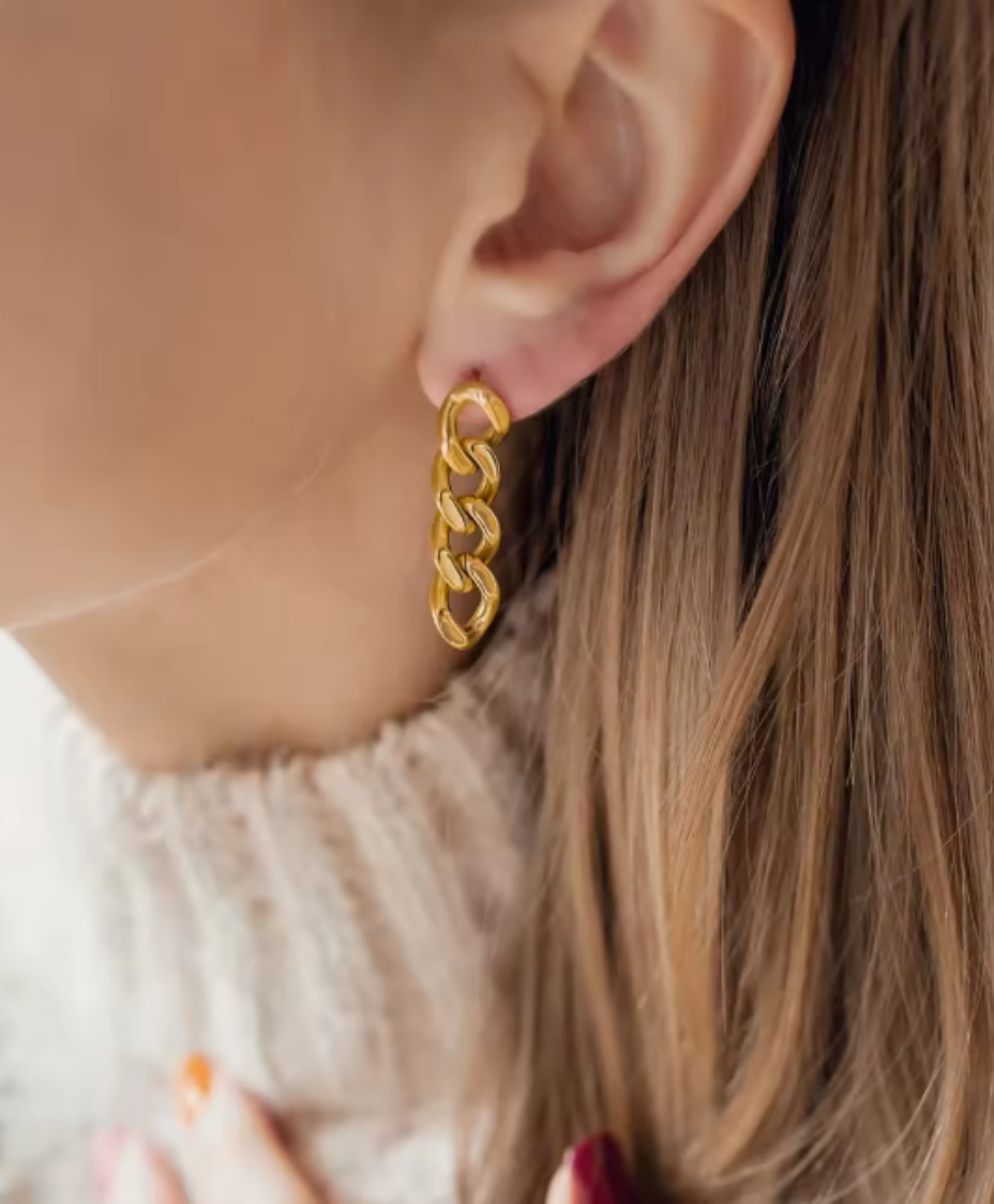 Link Chain Drop Earrings