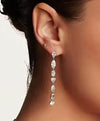 Nina Crystal Drop Earrings Silver