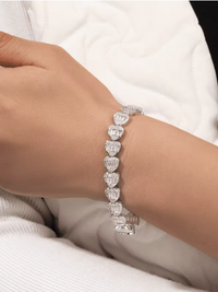 Elana Crystal Heart Bracelet