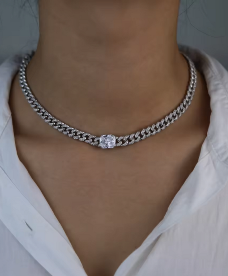 Kelly Mini Cuban Crystal Necklace