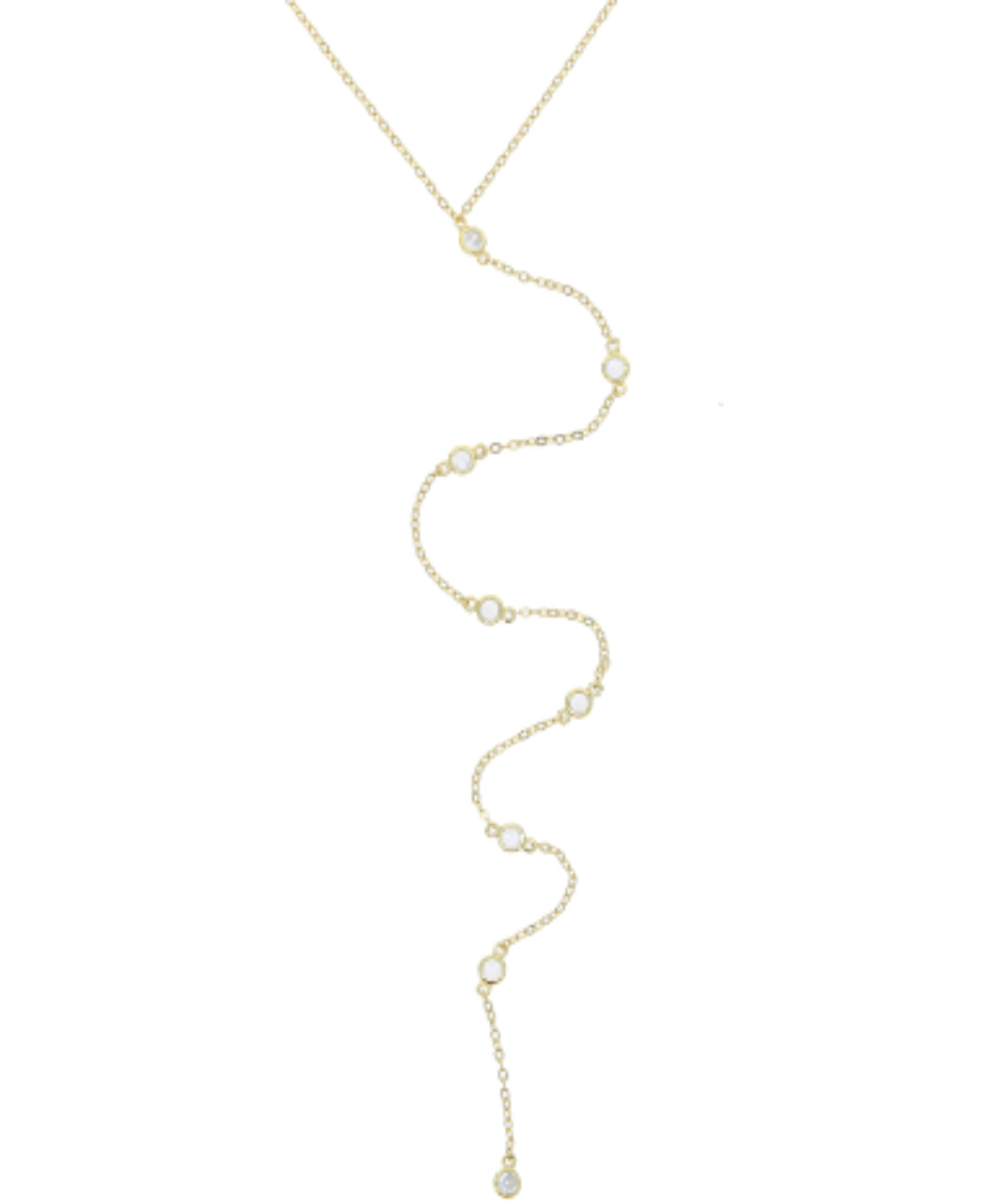 Veli Lariat Necklace Gold