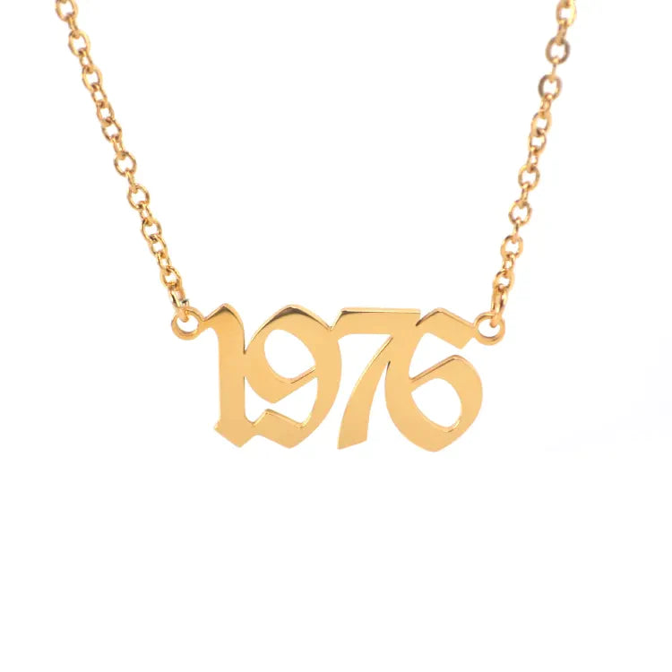 Universe Year Necklace 18k Gold Plated (Personalized)