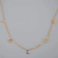 Chic Charm Name Necklace 18k Gold Plated (Personalized)
