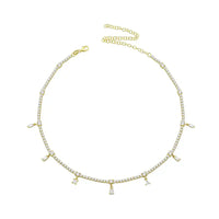Chanse Tennis Charm Necklace Gold One-Size