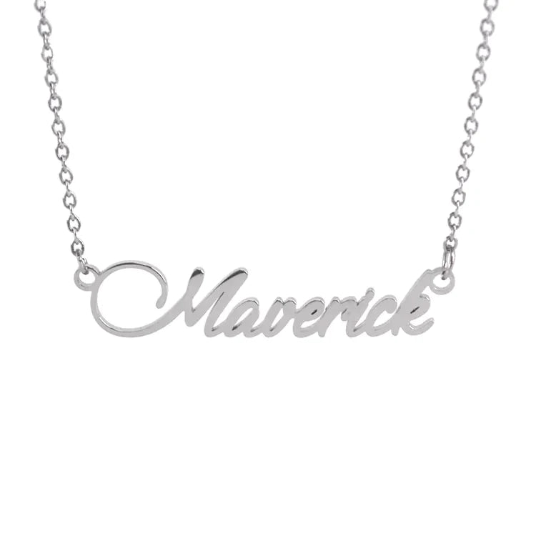 Linear Name Necklace 18k Gold Plated (Personalized)