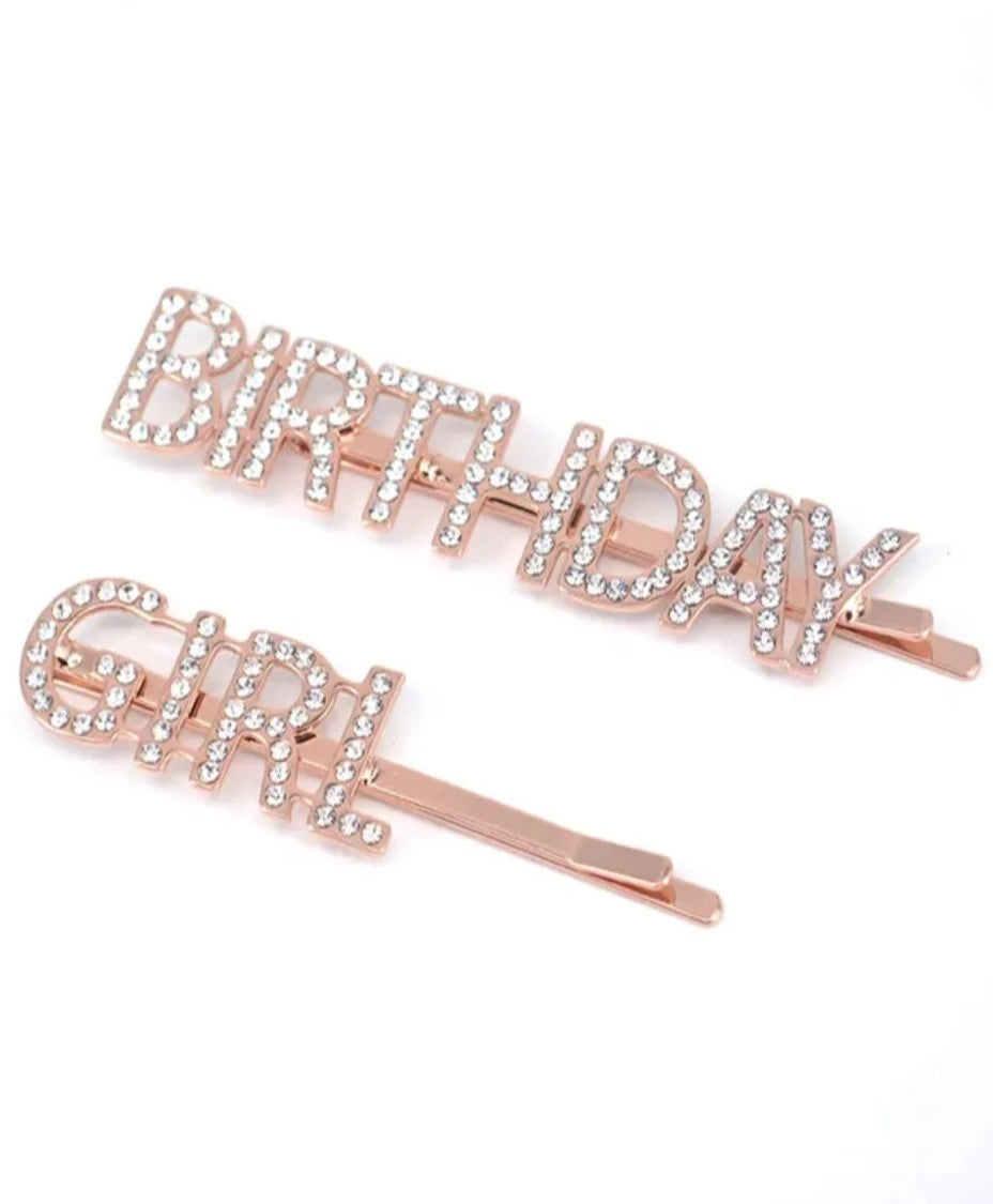 Glitter Name Hairpin 18k Gold Plated (Personalized) Rose Gold