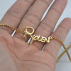 Box Chain Name Necklace 18k Gold Plated (Personalized)