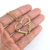 Two Names Heart Necklace 18k Gold Plated (Personalized)