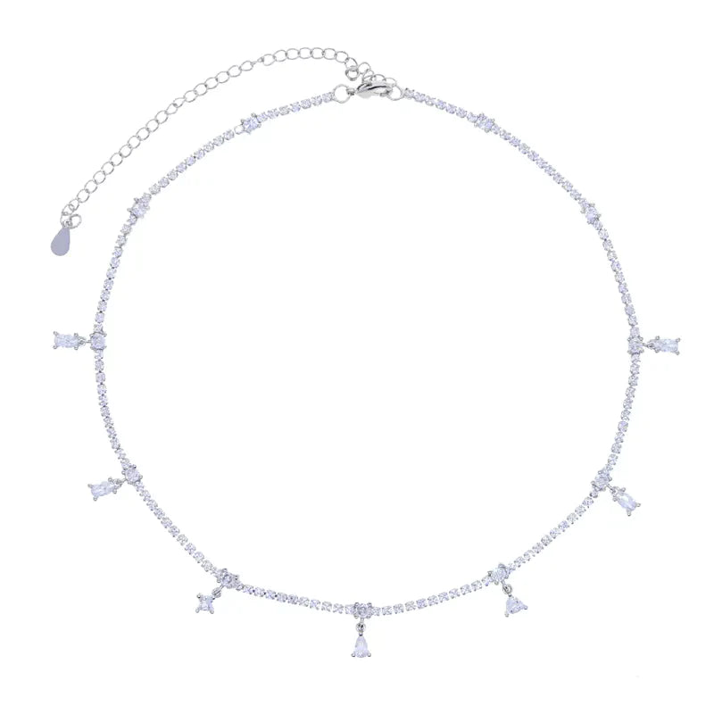 Chanse Tennis Charm Necklace Silver One-Size