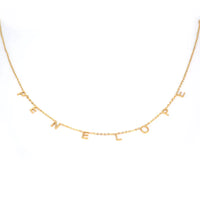 Chic Charm Name Necklace 18k Gold Plated (Personalized)