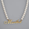 Pearl Name Necklace 18k Gold Plated (Personalized) Gold 51cm