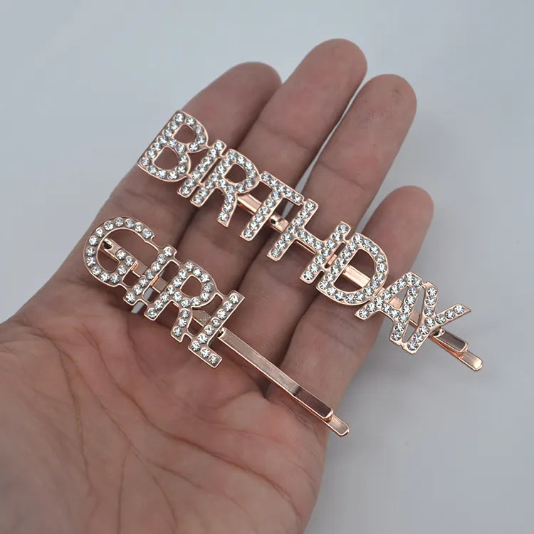 Glitter Name Hairpin 18k Gold Plated (Personalized)