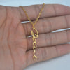 Cursive Drop Necklace 18k Gold Plated (Personalized)