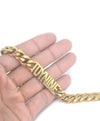 Cuban Chain Link Name Necklace 18k Gold Plated (Personalized)