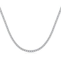Mabel Round Tennis Necklace (2mm, 3mm, 4mm)