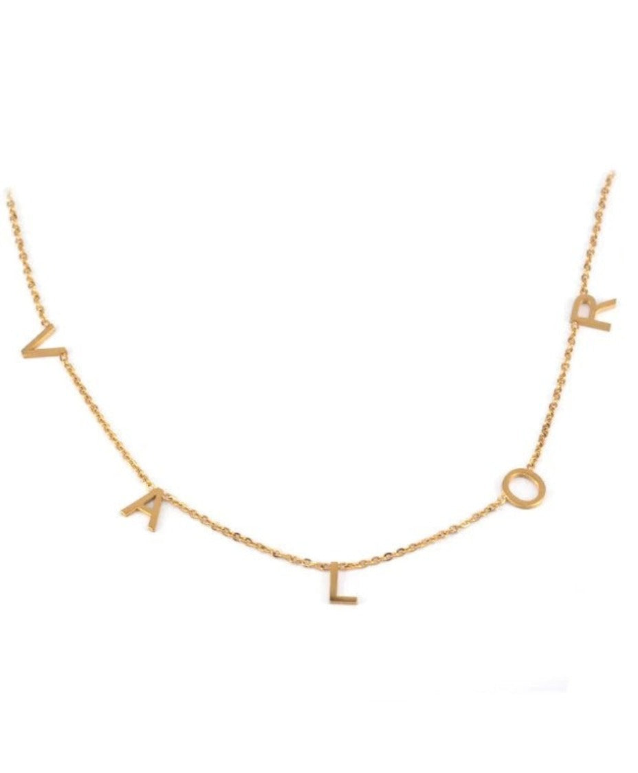 Chic Charm Name Necklace 18k Gold Plated (Personalized) 41cm