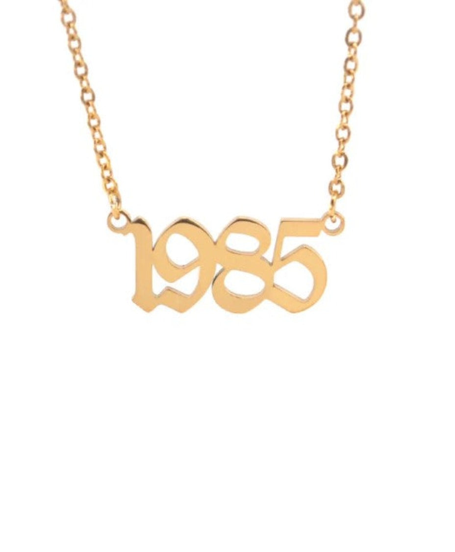 Universe Year Necklace 18k Gold Plated (Personalized)