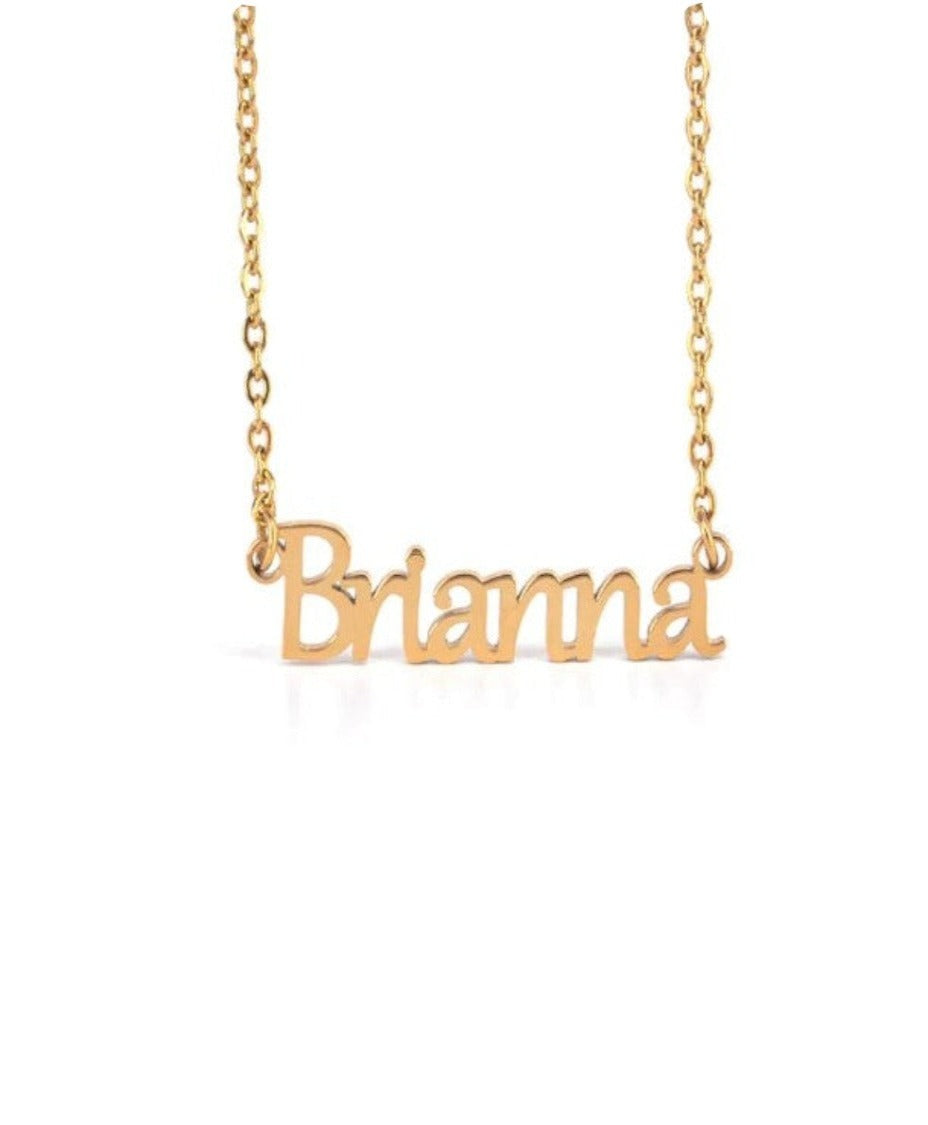 Classic English Name Necklace 18k Gold Plated (Personalized) Gold