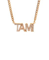 Link Chain Crystal Name Necklace 18k Gold Plated (Personalized) 1 41cm