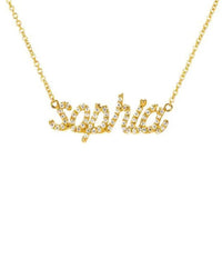 Crystal Letter Name Necklace 18k Gold Plated (Personalized)