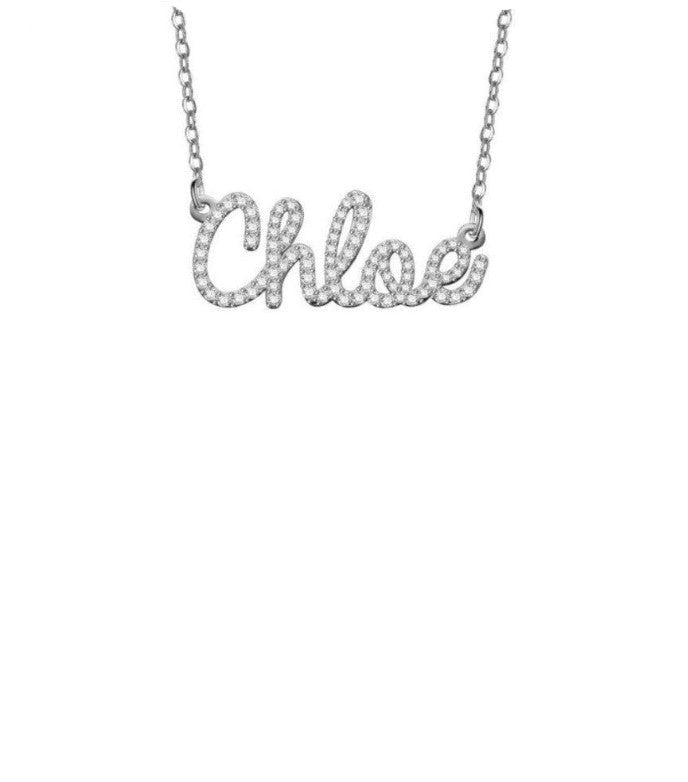 Crystal Letter Name Necklace 18k Gold Plated (Personalized)