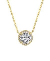 Avery Solitaire Necklace Gold One-Size